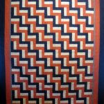 Signature Rail Fence Quilt - I made the squares to be signed at a wedding reception and then they were returned to me to complete the quilt. The white areas having signatures on them.