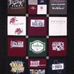 Sashed T-Shirt Quilt with Contrasting Cornerstones