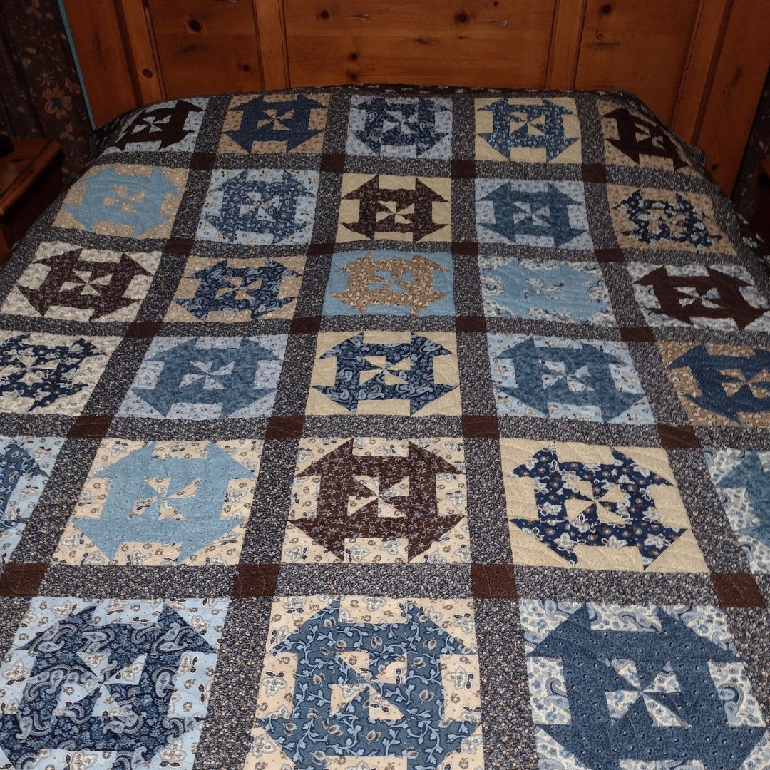 quilt on a bed
