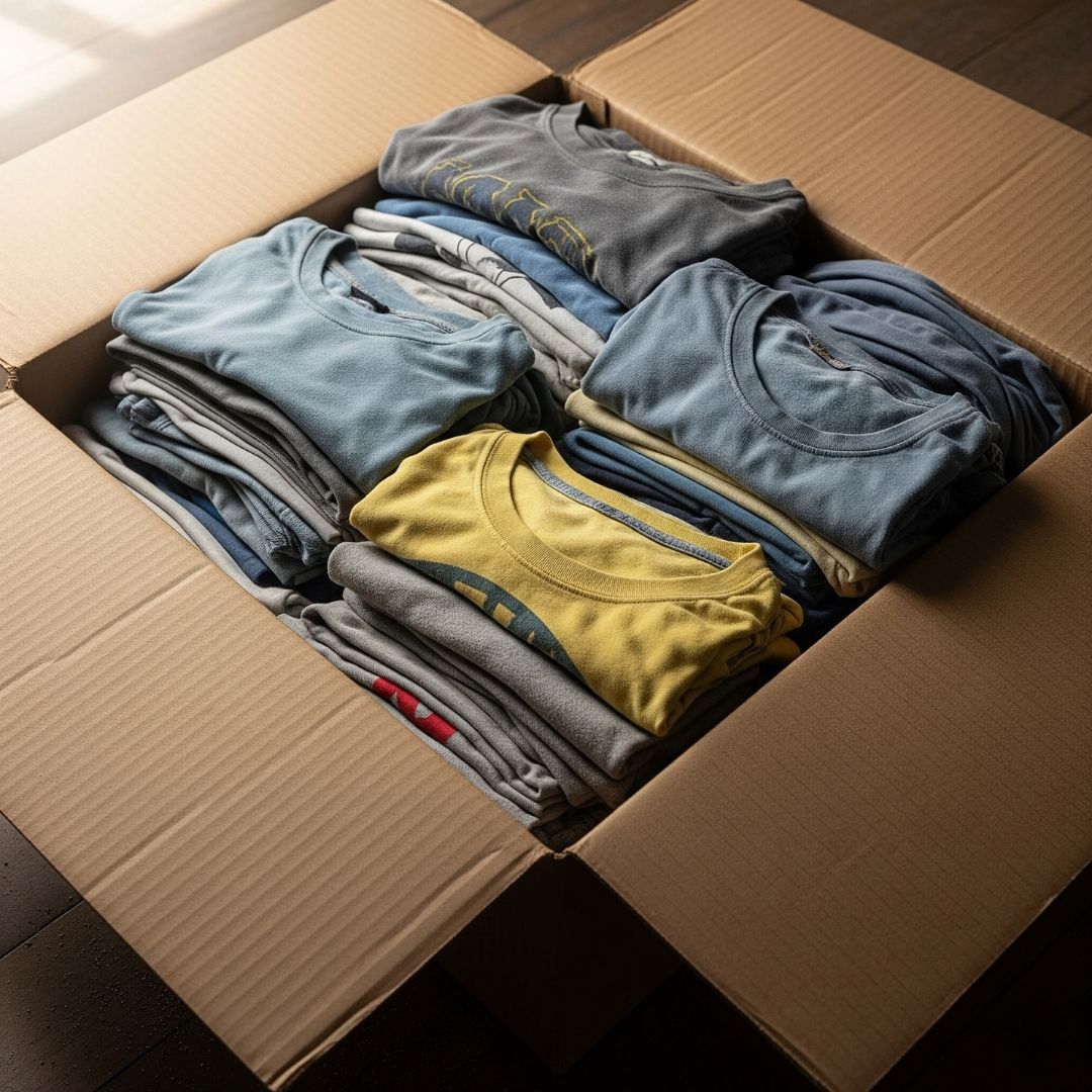 box of old tshirts